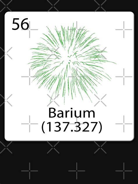 "Chemical element tile. Barium Ba with a firework explosion. Barium ...