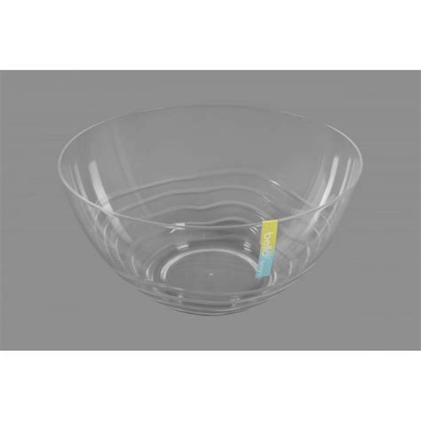 Clear Plastic Fruit & Salad Bowl Elegant Swirl Design Dining Serving ...