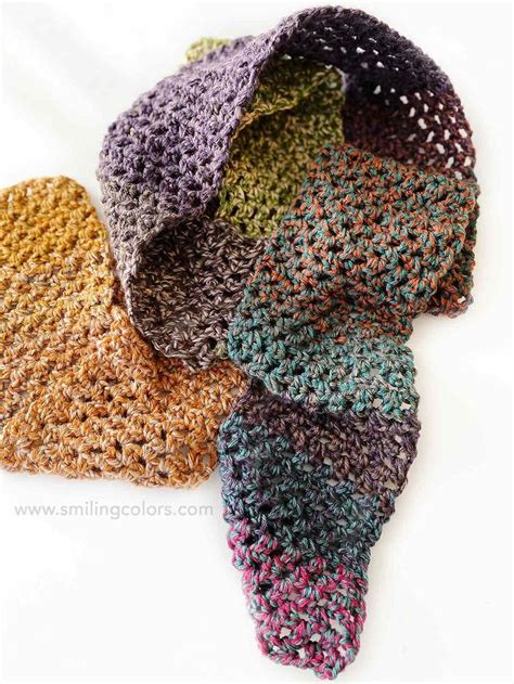 One Skein Crochet Scarf in just 3 days! - Smiling Colors | One skein ...