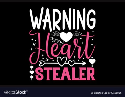 Warning heart stealer Royalty Free Vector Image