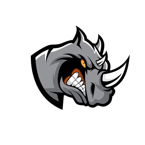 Rhino Mascot Logo Vector Design 31744543 Vector Art at Vecteezy