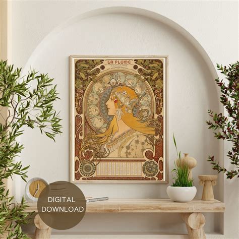 Zodiac by Alphonse Mucha, Digital Wall Art, Wall Decor, Vintage Wall ...