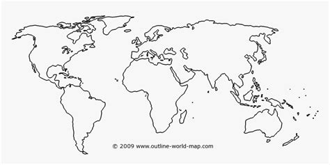 Printable World Map Outline Pdf - Map Of World Blank Printable, HD Png ...