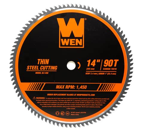 WEN 14-Inch 90-Tooth Carbide-Tipped Professional Metal Saw Blade for ...