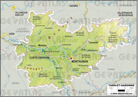 Carte du Tarn-et-Garonne - Tarn-et-Garonne carte du département 82