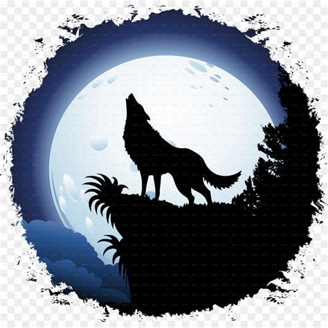 Free Wolf Howling At The Moon Silhouette, Download Free Wolf Howling At ...