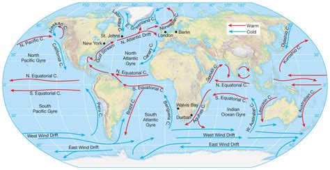 Atlantic Ocean Currents Map