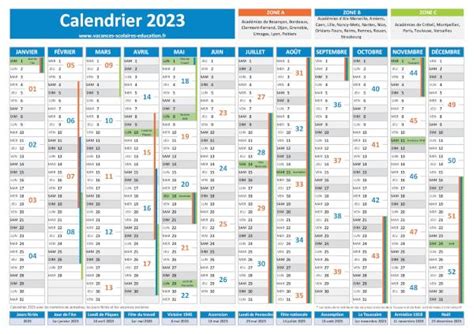 Numéro de semaine 2023-2024 : liste - dates - calendrier