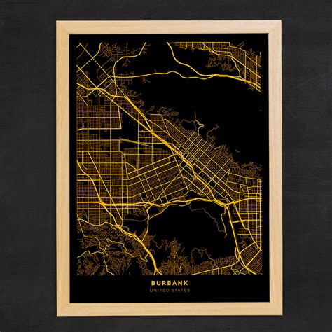 Burbank City Map, City of Burbank - United States Map Poster - Inspire ...