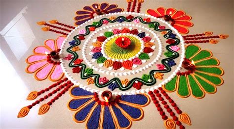 Easy Rangoli Designs for Diwali 2019: Simple Rangoli Patterns With ...