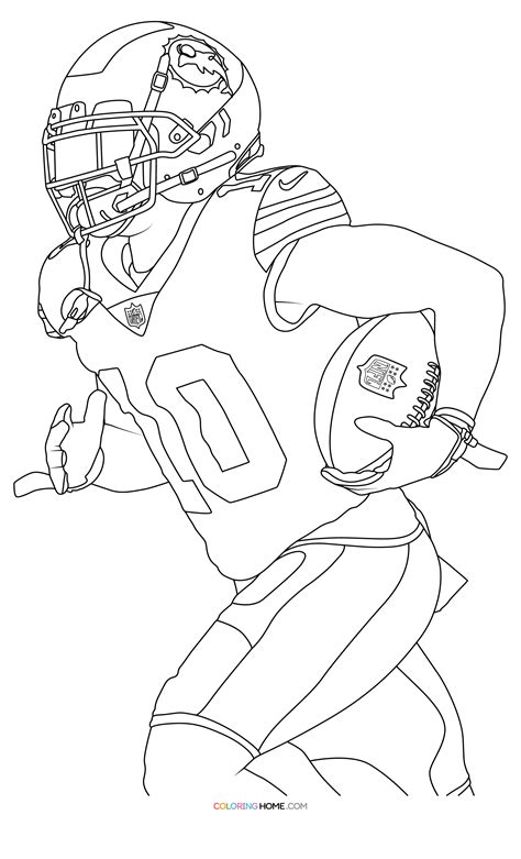 Tyreek Hill Football Coloring Page - Coloring Home