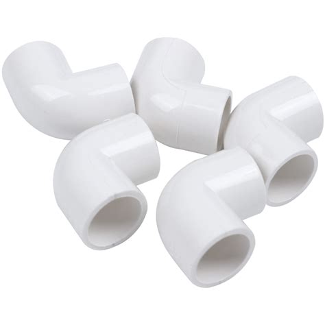 5 Pieces 20mm Dia 90 Angle Degree Elbow PVC Pipe Fittings Adapter ...