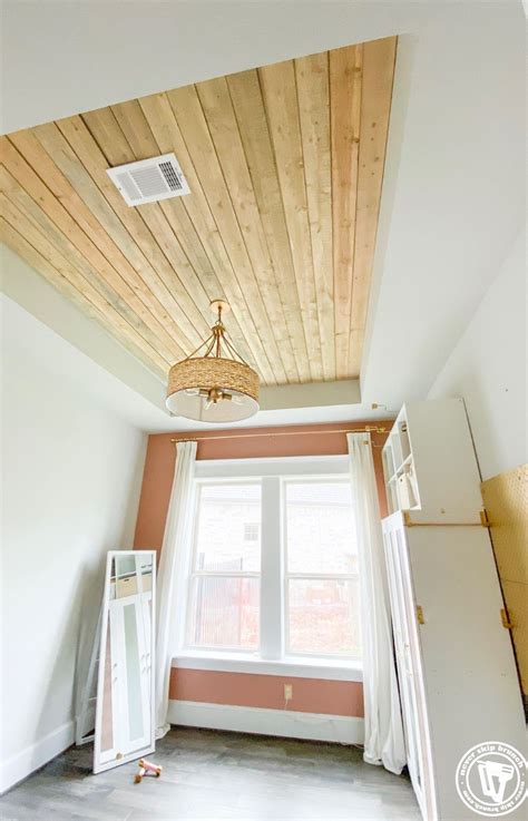 diy wood plank ceiling – make this simple modern accent ceiling [home ...