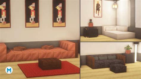 Minecraft : 5+ Sofa Design Ideas - YouTube