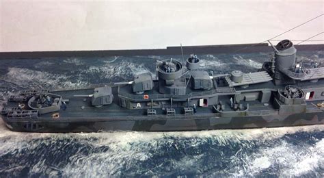 USS Fletcher (DD-445) Tamiya 1/350 Scale Model Diorama ...