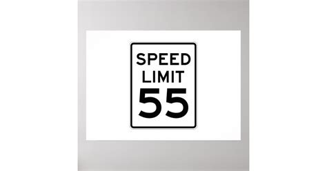 Speed Limit 55 MPH Sign | Zazzle