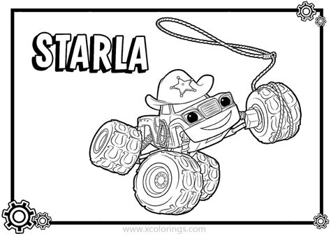 Blaze and the Monster Machines Coloring Pages Starla Is a Girl ...