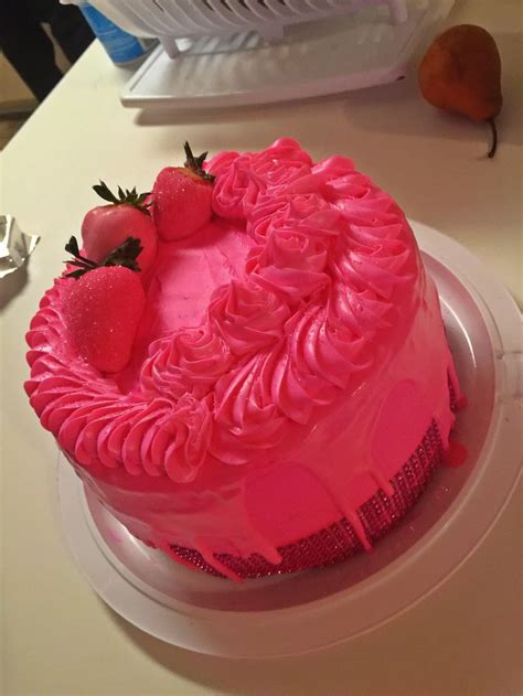 Pink cake! #Pink #cake | Desserts, Pink cake, Cake