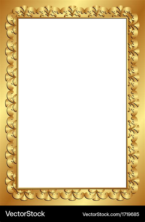 Golden frame Royalty Free Vector Image - VectorStock