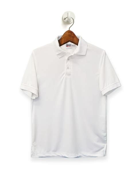 White Performance Polo with Christ the King Catholic School Logo ...