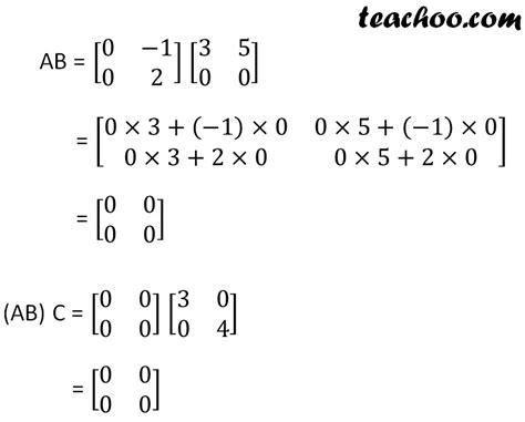 Properties of Multiplication of Matrices - with Proof - Teachoo