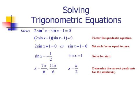 Lesson 5 3 Solving Trigonometric Equations Solving Trigonometric