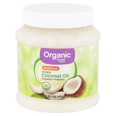 Great Value Organic Unrefined Virgin Coconut Oil, 54 fl oz - Walmart ...