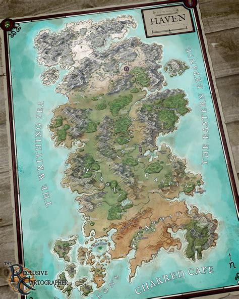 Regional Fantasy Map The Realm of Haven Digital Map DnD Pathfinder and ...