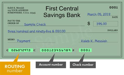 First Central Savings Bank - search routing numbers, addresses and ...