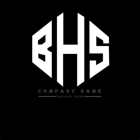 BHS letter logo design with polygon shape. BHS polygon and cube shape ...