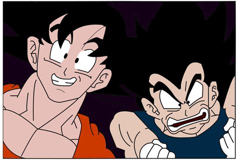 Goku and Vegeta Funny Faces by Artheleon on DeviantArt