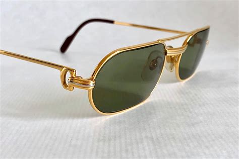 Cartier Must Louis Cartier 18K Gold Vintage Sunglasses Full Set New Old ...