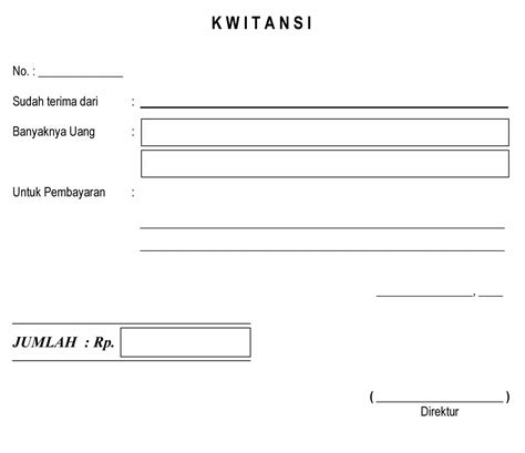 Download Contoh Kwitansi Pembayaran Word Xls Dan Pdf Gratis - Otosection