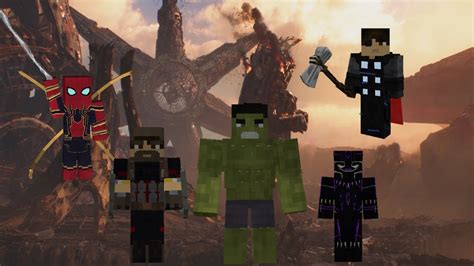 Avengers Infinity War Characters In Minecraft (Legends Mod) - YouTube