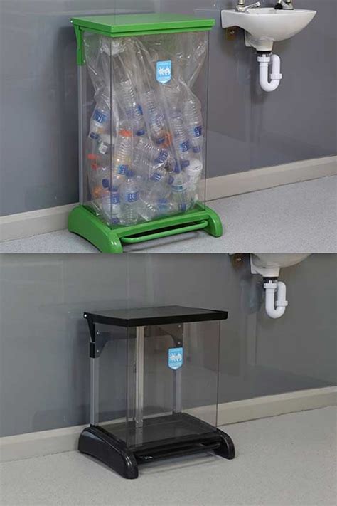 Hands-Free Hybrid Recycling Bin | Recycling station, Recycling bins ...