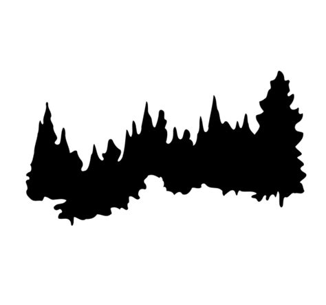 Pine Forest Silhouette at GetDrawings | Free download