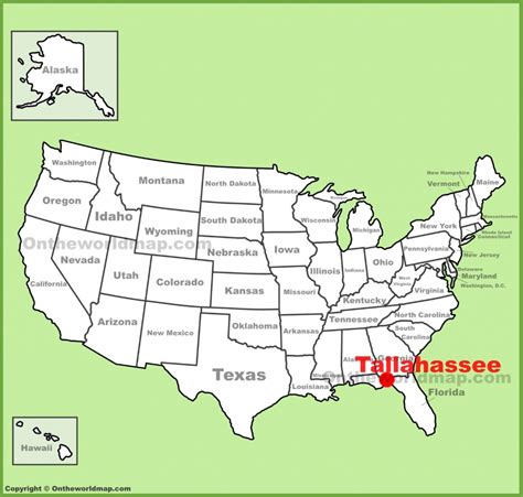 Tallahassee On The Map Of Florida | Free Printable Maps