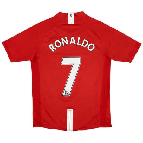 2007-09 Manchester United Home Shirt Ronaldo #7 - 8/10 - (XL.Boys)