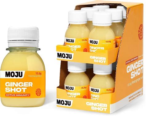 MOJU Ginger Shots - 12x60ml, Immune Support, Natural Ingredients, No ...