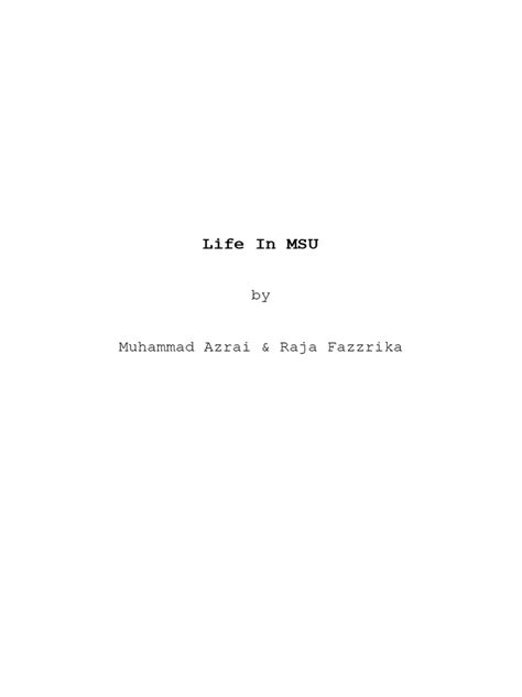 Life in MSU | PDF