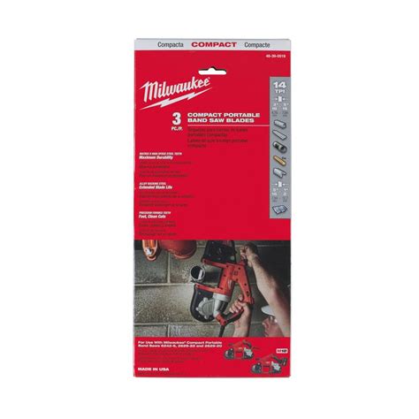 Milwaukee (3.Pk) Compact Band Saw Blades (900 x 12mm 14_TPI ...