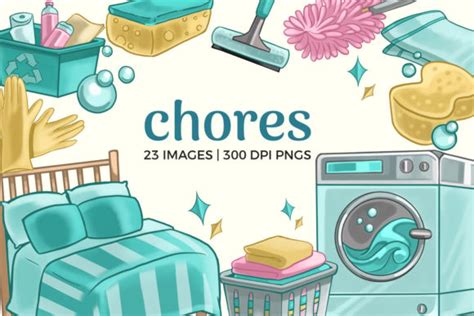 House Chores Clipart Graphic by theclipatelier · Creative Fabrica