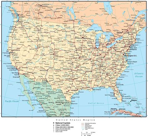 Map Of The United States With Cities - Share Map