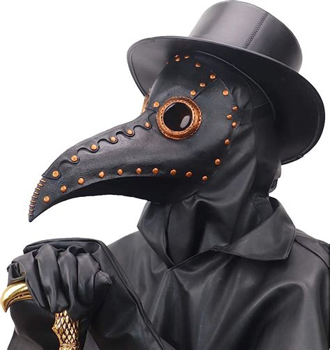 Halloween Horror Plague Doctor Bird Mask Long Nose Beak Punk Steampunk ...