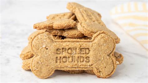 Easy Peanut Butter Dog Biscuits Recipe - Spoiled Hounds