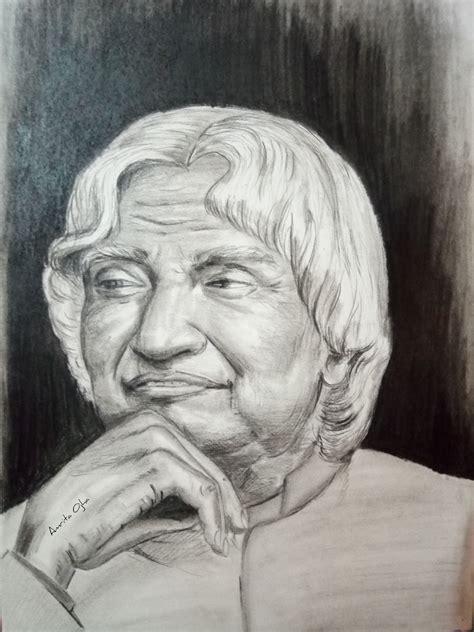 Apj Abdul Kalam Pencil Sketch A Tribute To The Missile Man Of India ...