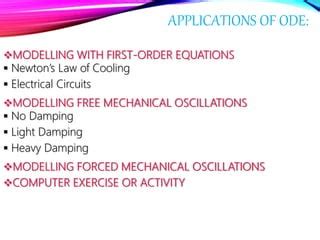 Applications of differential equations | PPT