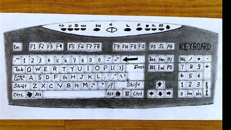 Keyboard drawing easy || How to draw a computer keyboard step by step ...