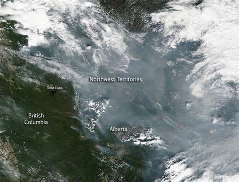 NASA image: Canadian wildfires continue