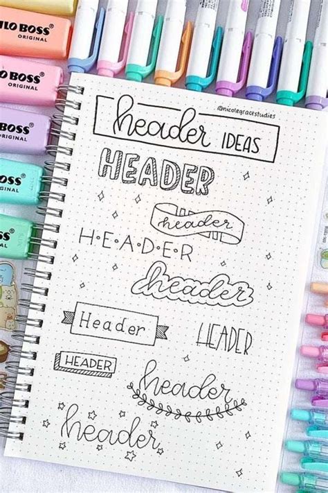 40+Best Bullet Journal Headers Ideas 2022